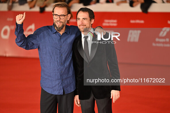 Andrea Segre and Elio Germano attend the ''Berlinguer - The Great Ambition'' (Berlinguer - La grande ambizione) red carpet during the 18th R...