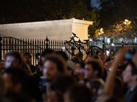 People gather to pay tribute to Paul, 27, a cyclist who was run over by a car following a dispute, in Paris, France, on October 16, 2024, at...