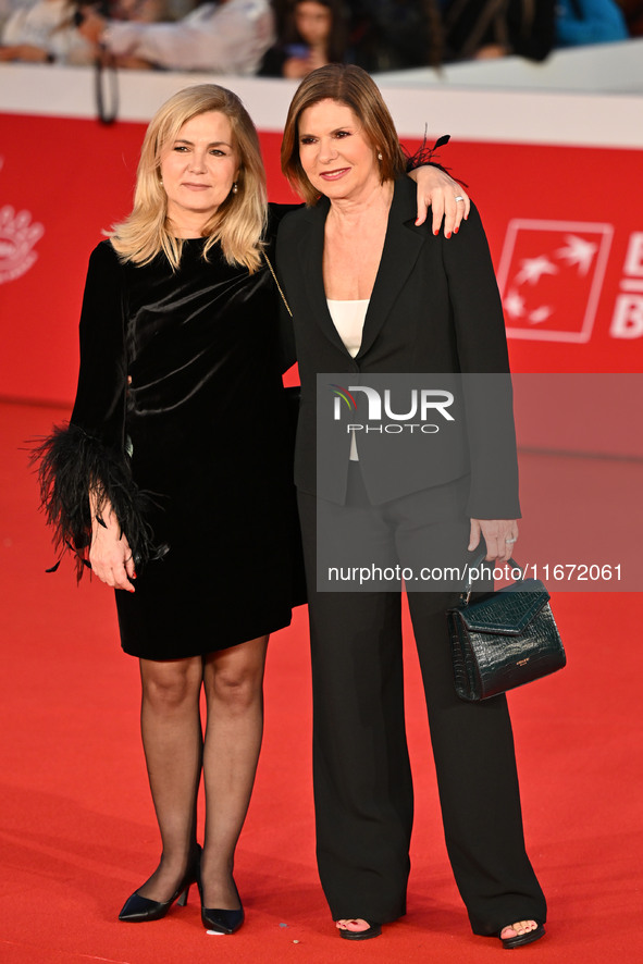 Laura Berlinguer and Bianca Berlinguer attend the ''Berlinguer - The Great Ambition'' (Berlinguer - La grande ambizione) red carpet during t...