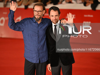 Andrea Segre and Elio Germano attend the ''Berlinguer - The Great Ambition'' (Berlinguer - La grande ambizione) red carpet during the 18th R...