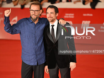 Andrea Segre and Elio Germano attend the ''Berlinguer - The Great Ambition'' (Berlinguer - La grande ambizione) red carpet during the 18th R...