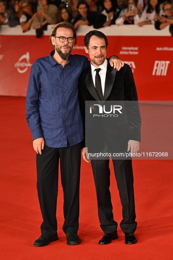 Andrea Segre and Elio Germano attend the ''Berlinguer - The Great Ambition'' (Berlinguer - La grande ambizione) red carpet during the 18th R...