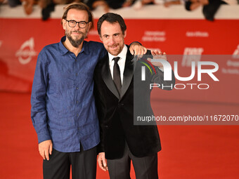 Andrea Segre and Elio Germano attend the ''Berlinguer - The Great Ambition'' (Berlinguer - La grande ambizione) red carpet during the 18th R...