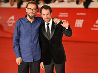 Andrea Segre and Elio Germano attend the ''Berlinguer - The Great Ambition'' (Berlinguer - La grande ambizione) red carpet during the 18th R...