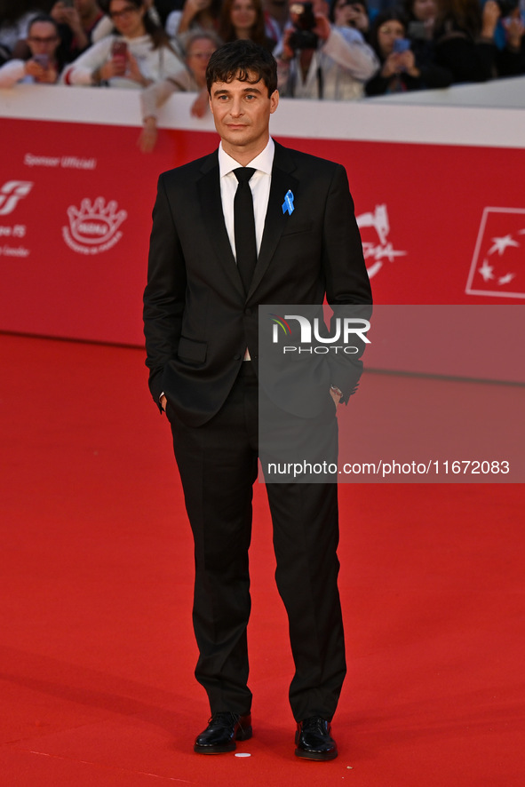 Lino Guanciale attends the ''Berlinguer - The Great Ambition'' (Berlinguer - La grande ambizione) red carpet during the 18th Rome Film Festi...