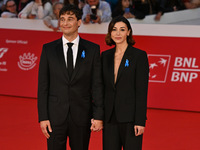 Lino Guanciale and Antonella Liuzzi attend the ''Berlinguer - The Great Ambition'' (Berlinguer - La grande ambizione) red carpet during the...