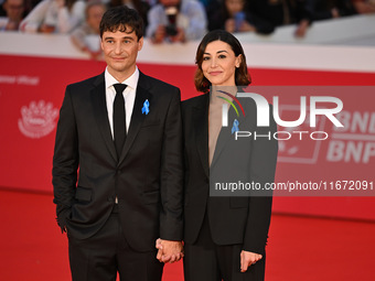 Lino Guanciale and Antonella Liuzzi attend the ''Berlinguer - The Great Ambition'' (Berlinguer - La grande ambizione) red carpet during the...