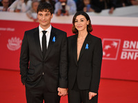 Lino Guanciale and Antonella Liuzzi attend the ''Berlinguer - The Great Ambition'' (Berlinguer - La grande ambizione) red carpet during the...