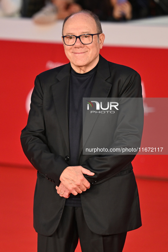 Carlo Verdone attends the ''Berlinguer - The Great Ambition'' (Berlinguer - La grande ambizione) red carpet during the 18th Rome Film Festiv...