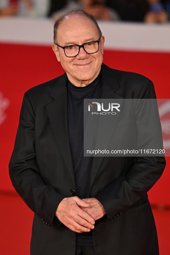 Carlo Verdone attends the ''Berlinguer - The Great Ambition'' (Berlinguer - La grande ambizione) red carpet during the 18th Rome Film Festiv...