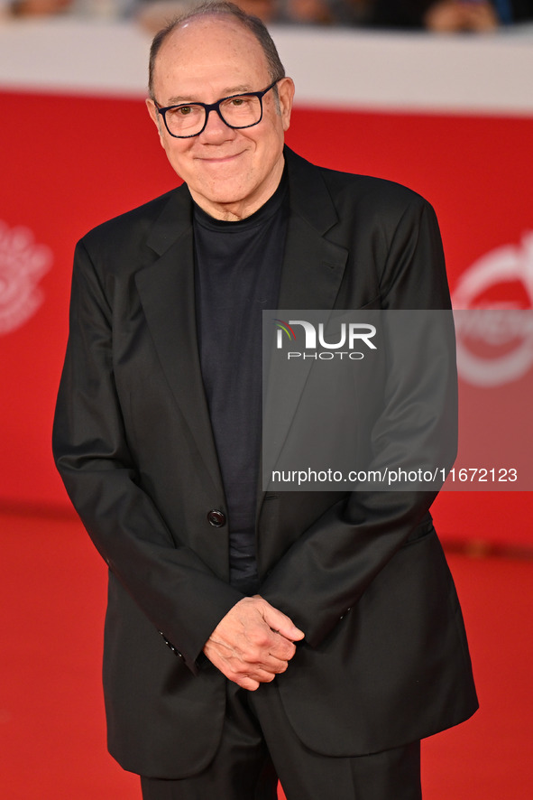 Carlo Verdone attends the ''Berlinguer - The Great Ambition'' (Berlinguer - La grande ambizione) red carpet during the 18th Rome Film Festiv...