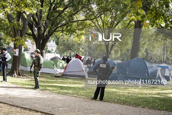 In Washington, DC, on October 14, an Indian tribe from San Francisco rides on horses and makes it to the National Mall, where they have been...