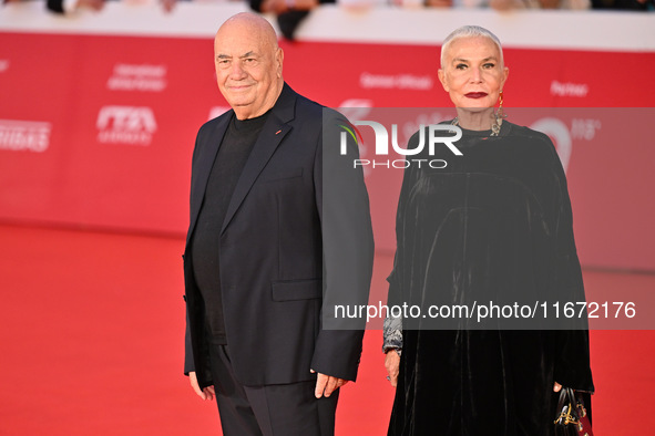 Massimiliano Fuksas and Doriana Mandrelli attend the ''Berlinguer - The Great Ambition'' (Berlinguer - La grande ambizione) red carpet durin...