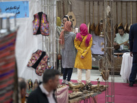 Iranian women visit the 11th National Handicrafts and 3rd International Tourism Exhibition in the historical city of Tabriz, located 624 km...