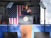 Vice President of the United States Kamala Harris delivers remarks at a ''Country Over Party'' themed campaign rally for the 2024 Race for P...