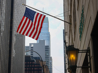 U.S. flag is seen on a building in Manhattan, New York City, United States of America on July 6th, 2024. (