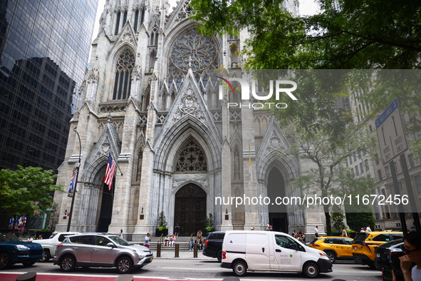  St Patrick's Cathedral at 5th Ave in Manhattan, New York City, United States of America on July 6th, 2024. 