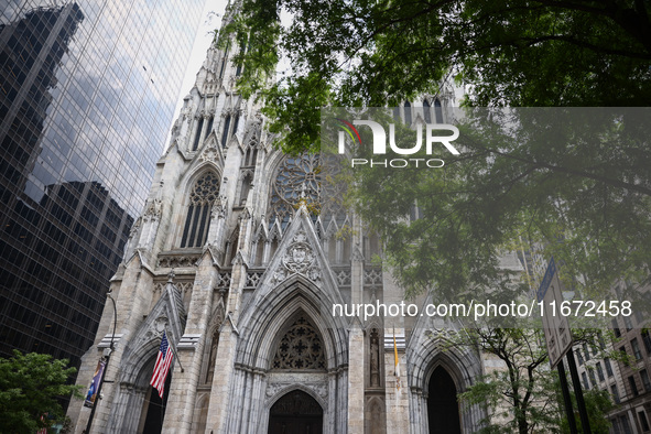  St Patrick's Cathedral at 5th Ave in Manhattan, New York City, United States of America on July 6th, 2024. 