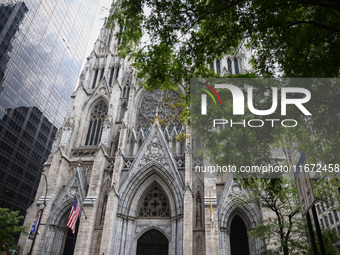  St Patrick's Cathedral at 5th Ave in Manhattan, New York City, United States of America on July 6th, 2024. (