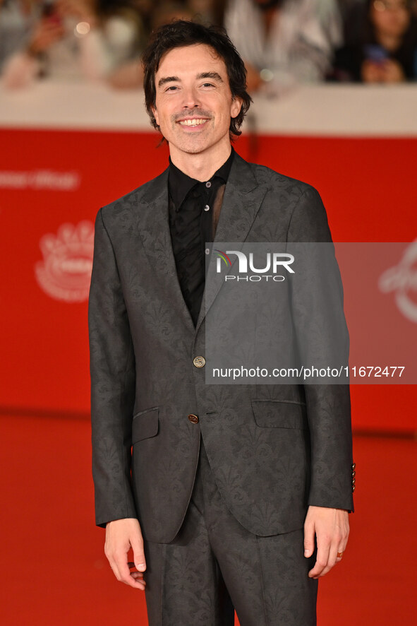 Diodato attends the ''Berlinguer - The Great Ambition'' (Berlinguer - La grande ambizione) red carpet during the 18th Rome Film Festival at...