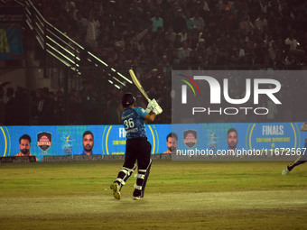 Shreevats Goswami of Southern Superstars is caught during the finals of the Legends League Cricket T20 match between Southern Superstars and...