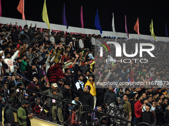 A general view of spectators during the finals of the Legends League Cricket T20 match between Southern Superstars and Konark Suryas Odisha...