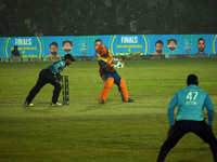 Dilshan Munaweera (C) is stumped during the finals of the Legends League Cricket T20 match between Southern Superstars and Konark Suryas Odi...