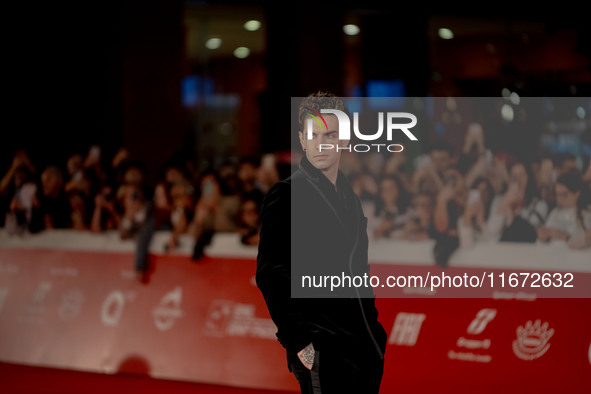 Achille Lauro attends the ''Berlinguer - The Great Ambition'' (Berlinguer - La grande ambizione) red carpet during the 18th Rome Film Festiv...