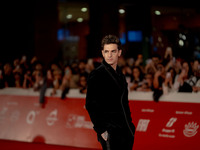 Achille Lauro attends the ''Berlinguer - The Great Ambition'' (Berlinguer - La grande ambizione) red carpet during the 18th Rome Film Festiv...