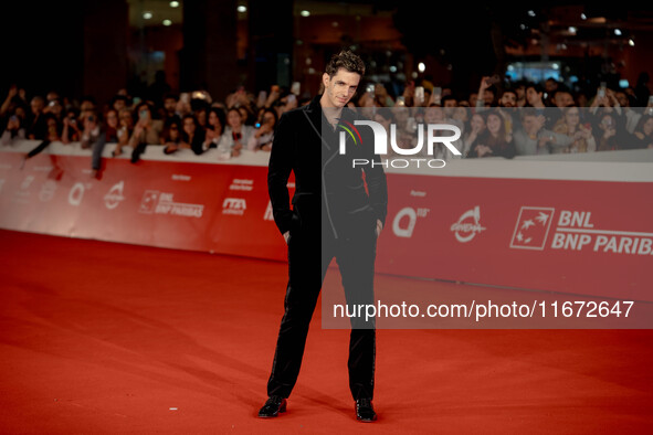 Achille Lauro attends the ''Berlinguer - The Great Ambition'' (Berlinguer - La grande ambizione) red carpet during the 18th Rome Film Festiv...