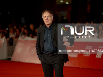 Francesco Acquaroli attends the ''Berlinguer - The Great Ambition'' red carpet during the 18th Rome Film Festival at Auditorium Parco Della...