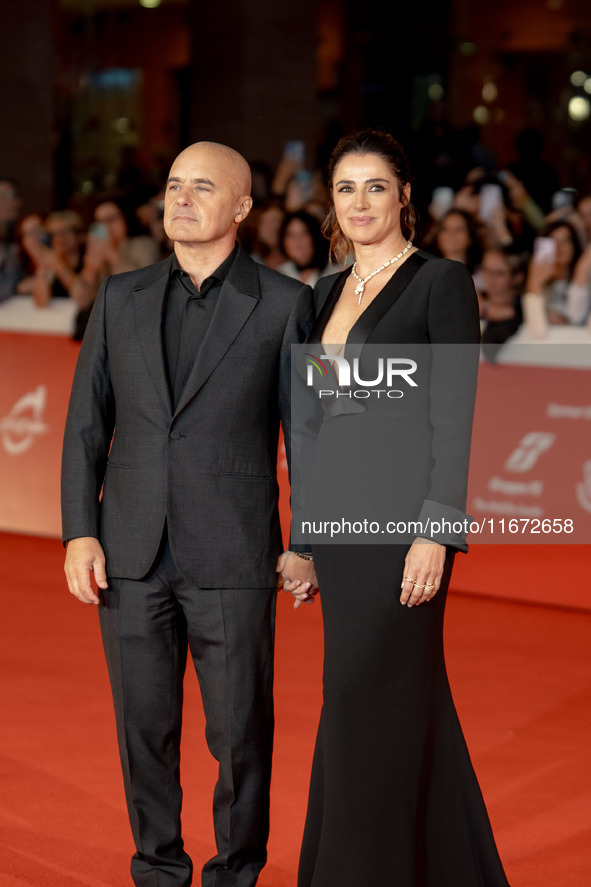 Luca Zingaretti and Luisa Ranieri attend the ''Berlinguer - The Great Ambition'' red carpet during the 18th Rome Film Festival at Auditorium...