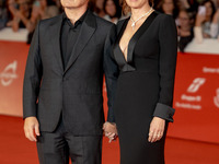 Luca Zingaretti and Luisa Ranieri attend the ''Berlinguer - The Great Ambition'' red carpet during the 18th Rome Film Festival at Auditorium...