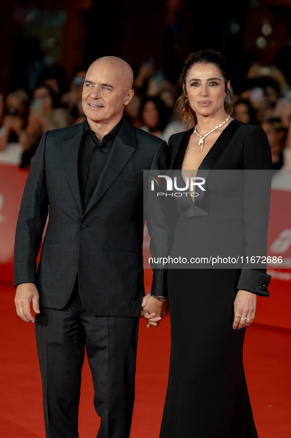 Luca Zingaretti and Luisa Ranieri attend the ''Berlinguer - The Great Ambition'' red carpet during the 18th Rome Film Festival at Auditorium...