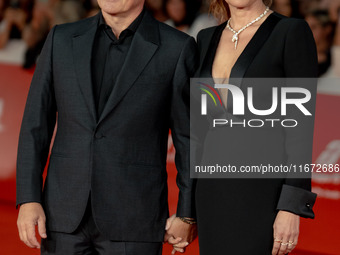 Luca Zingaretti and Luisa Ranieri attend the ''Berlinguer - The Great Ambition'' red carpet during the 18th Rome Film Festival at Auditorium...