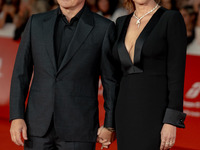 Luca Zingaretti and Luisa Ranieri attend the ''Berlinguer - The Great Ambition'' red carpet during the 18th Rome Film Festival at Auditorium...