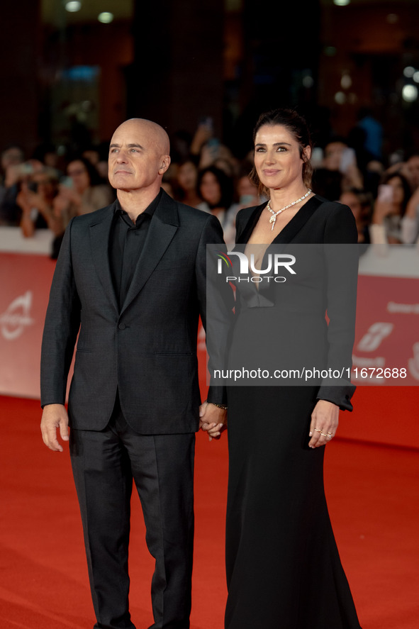 Luca Zingaretti and Luisa Ranieri attend the ''Berlinguer - The Great Ambition'' red carpet during the 18th Rome Film Festival at Auditorium...