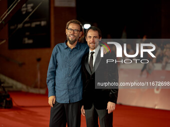 Andrea Segre and Elio Germano attend the ''Berlinguer - The Great Ambition'' (Berlinguer - La grande ambizione) red carpet during the 18th R...