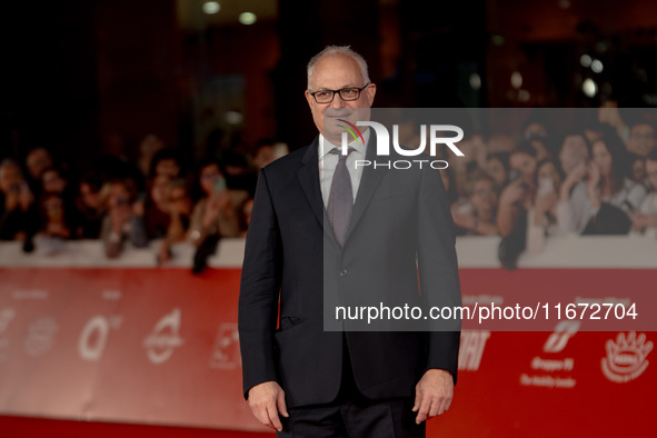 Roberto Gualtieri attends the ''Berlinguer - The Great Ambition'' (Berlinguer - La grande ambizione) red carpet during the 18th Rome Film Fe...