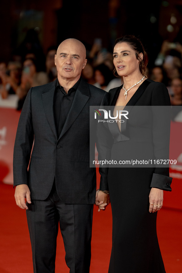 Luca Zingaretti and Luisa Ranieri attend the ''Berlinguer - The Great Ambition'' red carpet during the 18th Rome Film Festival at Auditorium...