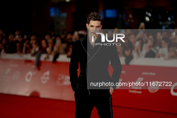 Achille Lauro attends the ''Berlinguer - The Great Ambition'' (Berlinguer - La grande ambizione) red carpet during the 18th Rome Film Festiv...