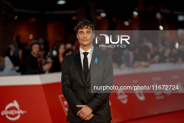 Lino Guanciale attends the ''Berlinguer - The Great Ambition'' (Berlinguer - La grande ambizione) red carpet during the 18th Rome Film Festi...