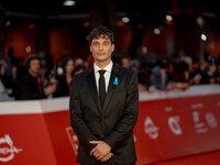 Lino Guanciale attends the ''Berlinguer - The Great Ambition'' (Berlinguer - La grande ambizione) red carpet during the 18th Rome Film Festi...