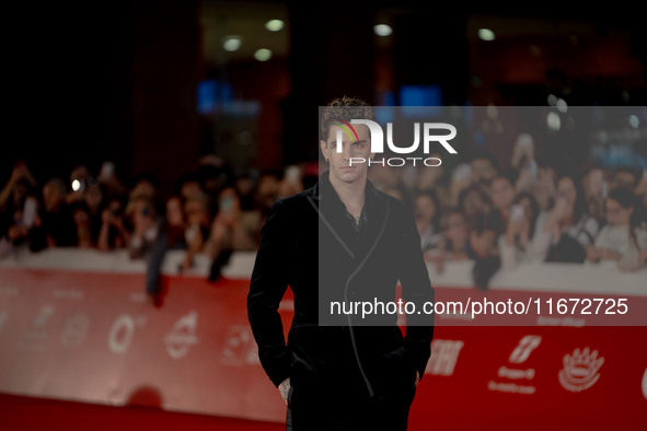 Achille Lauro attends the ''Berlinguer - The Great Ambition'' (Berlinguer - La grande ambizione) red carpet during the 18th Rome Film Festiv...