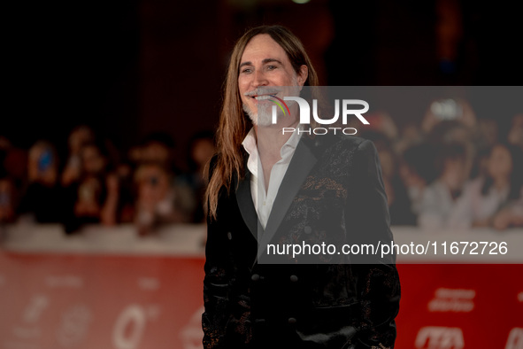 Manuel Agnelli attends the ''Berlinguer - The Great Ambition'' red carpet during the 18th Rome Film Festival at Auditorium Parco Della Music...