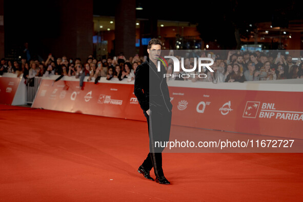 Achille Lauro attends the ''Berlinguer - The Great Ambition'' (Berlinguer - La grande ambizione) red carpet during the 18th Rome Film Festiv...