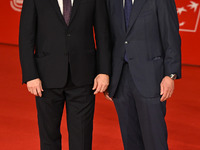 Roberto Gualtieri and Raffaele Ranucci attend the ''Berlinguer - The Great Ambition'' (Berlinguer - La grande ambizione) red carpet during t...