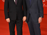 Roberto Gualtieri and Raffaele Ranucci attend the ''Berlinguer - The Great Ambition'' (Berlinguer - La grande ambizione) red carpet during t...