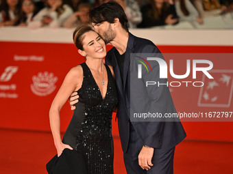 Maria Elena Boschi and Giulio Berruti attend the ''Berlinguer - The Great Ambition'' (Berlinguer - La grande ambizione) red carpet during th...