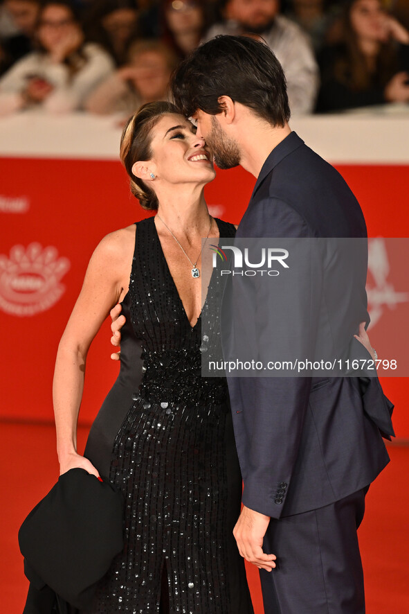 Maria Elena Boschi and Giulio Berruti attend the ''Berlinguer - The Great Ambition'' (Berlinguer - La grande ambizione) red carpet during th...